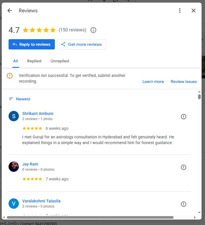 Google Review - Omkaram Guruji