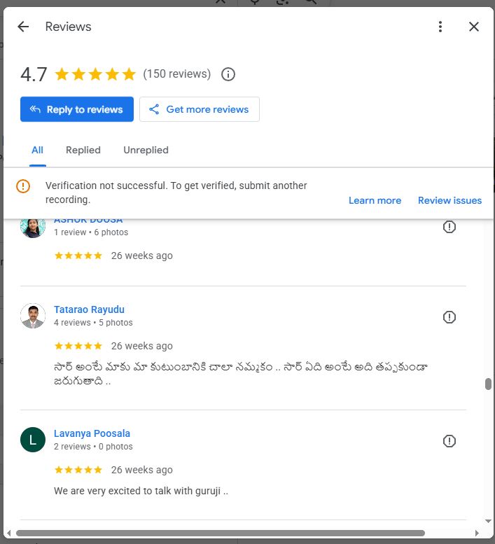 Google Review - Omkaram Guruji